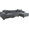 Home4You Kampinė sofa COLLINS KK, pilka