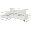 Home4You Kampinė sofa DARLA VN Šviesi smėlio