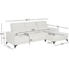 Home4You Kampinė sofa DARLA PN Šviesiai smėlio