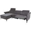 Home4You Kampinė sofa DAYTON LC, elektrinis atlošas, tamsiai pilka
