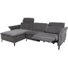 Home4You Kampinė sofa DAYTON LC, elektrinis atlošas, tamsiai pilka