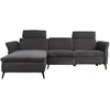 Home4You Kampinė sofa DAYTON LC, elektrinis atlošas, tamsiai pilka