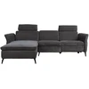 Home4You Kampinė sofa DAYTON LC, elektrinis atlošas, tamsiai pilka
