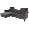 Home4You Kampinė sofa DAYTON LC, elektrinis atlošas, tamsiai pilka