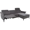 Home4You Kampinė sofa DAYTON RC, elektrinis atlošas, tamsiai pilka