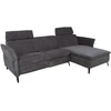 Home4You Kampinė sofa DAYTON RC, elektrinis atlošas, tamsiai pilka