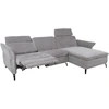 Home4You Kampinė sofa DAYTON RC, elektrinis atlošas, šviesiai pilka