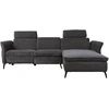 Home4You Kampinė sofa DAYTON RC, elektrinis atlošas, tamsiai pilka