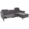 Home4You Kampinė sofa DAYTON RC, elektrinė, tamsiai pilka
