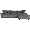 Home4You Kampinė sofa DIVI Dešininis Kampas, Pilka Veliūro Danga