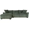 Home4You Kampinė sofa DIVI Kairinis kampas, Mėtinė žalia