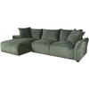 Home4You Kampinė sofa DIVI Kairinis kampas, Mėtinė žalia
