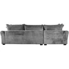 Home4You Kampinė sofa DIVI LC Pilka, Aksominė, Kairinis Kampas