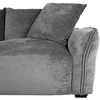 Home4You Kampinė sofa DIVI LC Pilka, Aksominė, Kairinis Kampas