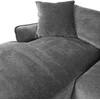Home4You Kampinė sofa DIVI LC Pilka, Aksominė, Kairinis Kampas
