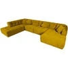 Home4You Kampinė sofa FORTE U-shape Rusvai Geltona, Kairinis Kampas