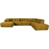 Home4You Kampinė sofa FORTE U-shape, Rudai Geltona, Dešininis Kampas