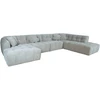 Home4You Kampinė sofa FORTE U formos, RC, smėlio spalvos