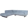 Home4You Kampinė sofa HASSO LC, Sidabrinė pilka, Kairinis kampas