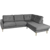 Home4You Kampinė sofa HEIVI RC pilka aksominė