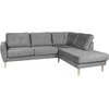Home4You Kampinė sofa HEIVI RC pilka aksominė