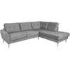 Home4You Kampinė sofa HEIVI RC pilka aksominė