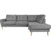 Home4You Kampinė sofa HEIVI RC pilka aksominė