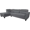 Home4You Kampinė sofa HELSINKI LC, tamsiai pilka
