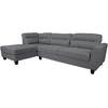 Home4You Kampinė sofa HELSINKI KK, tamsiai pilka