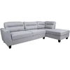 Home4You Kampinė sofa HELSINKI DK, šviesiai pilka