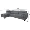 Home4You Kampinė sofa HELSINKI KK, tamsiai pilka