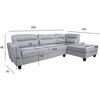 Home4You Kampinė sofa HELSINKI DK, šviesiai pilka