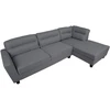 Home4You Kampinė sofa HELSINKI DK, tamsiai pilka