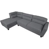 Home4You Kampinė sofa HELSINKI LC, tamsiai pilka