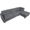 Home4You Kampinė sofa HELSINKI DK, tamsiai pilka
