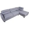Home4You Kampinė sofa HELSINKI DK, šviesiai pilka