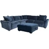 Home4You Kampinė sofa DIVI Tamsiai mėlyna