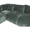 Home4You Kampinė sofa ir pufas DIVI mėtų žalia
