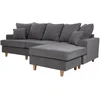 Home4You Kampinė sofa „JAMAICA“, pilkos spalvos