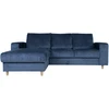 Home4You Sofa KARL Kairinis kampas, Tamsiai mėlyna