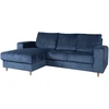 Home4You Sofa KARL Kairinis kampas, Tamsiai mėlyna