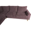 Home4You Kampinė sofa LAYLA LC Pilkai rožinė