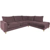Home4You Rožinė Kampinė sofa LAYLA RC, pilkšvai rožinė