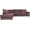 Home4You Kampinė sofa LAYLA LC Pilkai rožinė