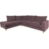 Home4You Kampinė sofa LAYLA LC Pilkai rožinė