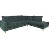 Home4You Kampinė sofa LAYLA RC, žalia