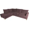 Home4You Kampinė sofa LAYLA LC Pilkai rožinė
