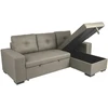 Home4You Kampinė sofa-lova CARITA, smėlio