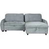 Home4You Kampinė sofa-lova CLOUD melsvai žalia