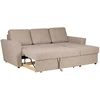 Home4You Kampinė sofa-lova INGA, smėlio spalvos